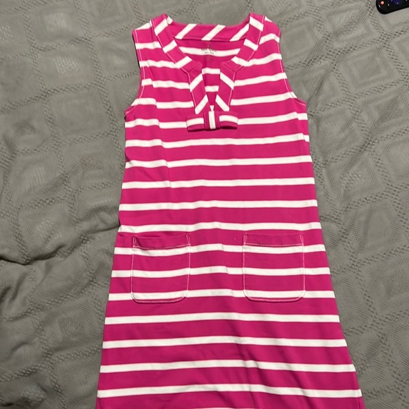 Kate Spade Tropez Pink & White Striped Cotton Shift Dress - Picture 1 of 5